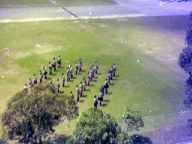 Hong Kong Police doing riot training at RAF Kai Tak