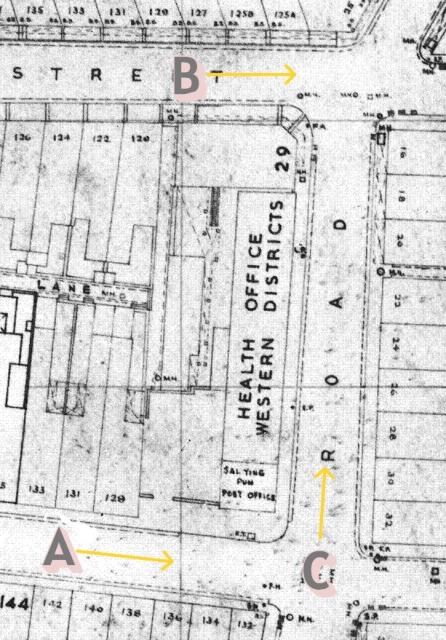 Map of Sai Ying Pun Post Office (1st generation)