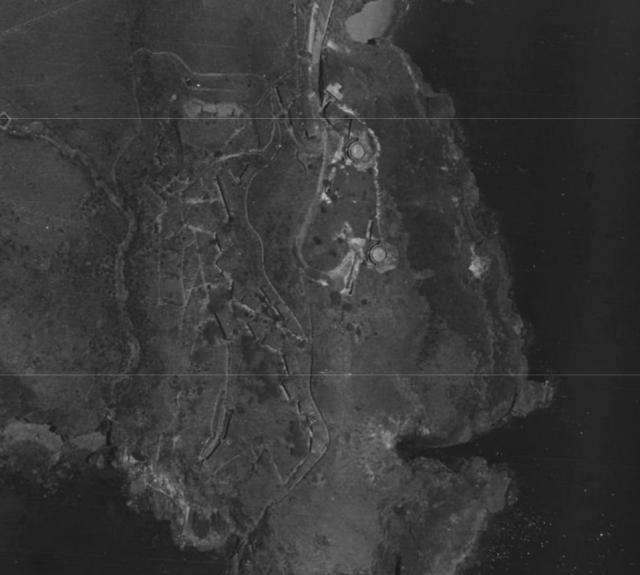 1949 Aerial Map of Collinson Battery, Cape Collinson