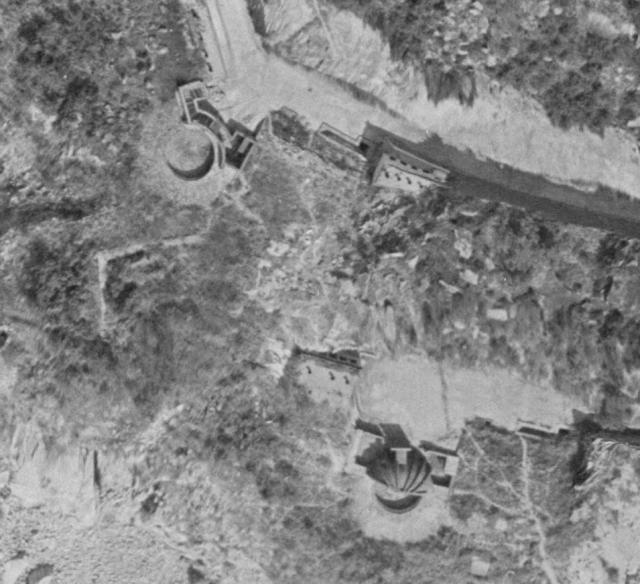 Chung Hom Kok Battery with the two gun emplacements