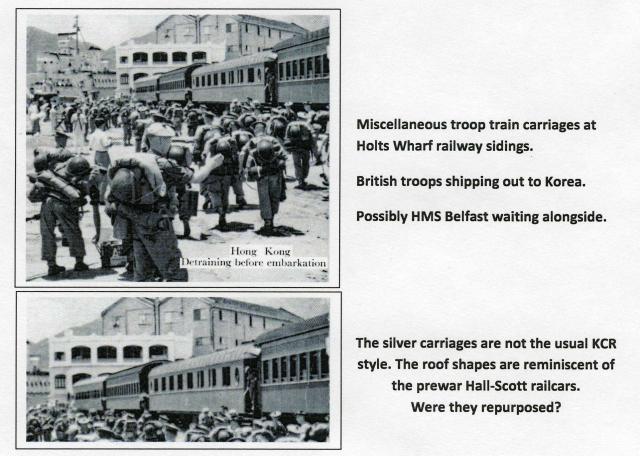 Holts Wharf troop train carrying troops to Korea