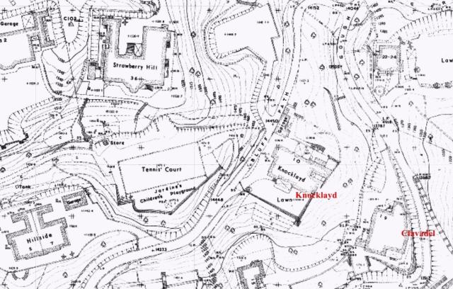 KNOCKLAYD (10 Bluiff Path) with CLAVADEL HKMaps.hk 1970