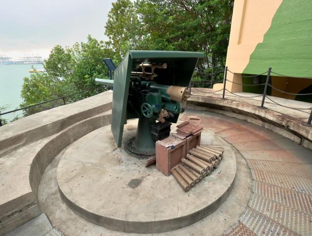 A Replica 12-pounder QF gun at Fort Siloso, Singapore