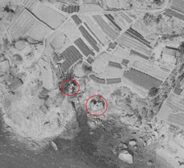 Pillbox 005 and Lyon Light 005 Aerial Photo 1963-Telegraph Bay