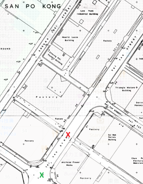 1967 map of Tai Yau Street, San Po Kong