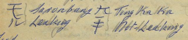 Japanese characters on Leo Landau's diary page 19 Dec 1943