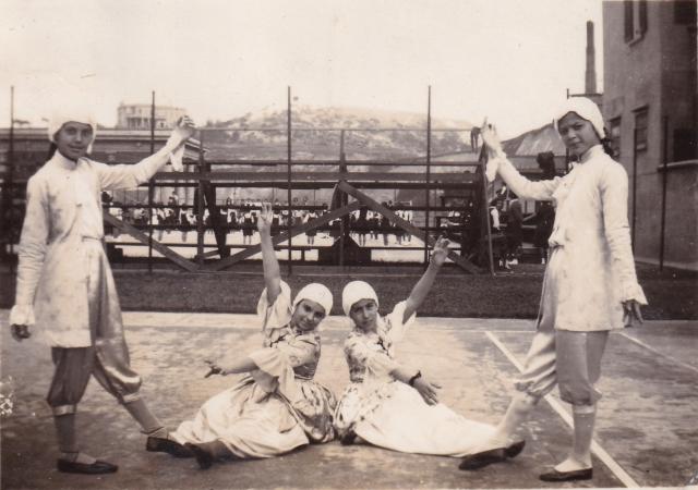 Diocesan Girls' School 1933 Fancy Dress dance practice