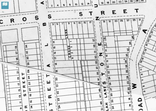 1901 map showing Cross Street