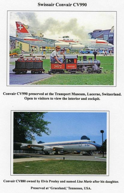Swissair Convair CV990 plus a CV880 preserved