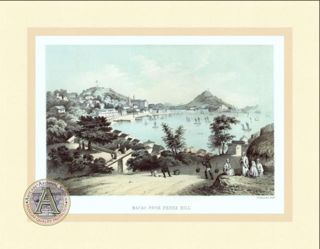 1856 Macao from Penha Hill