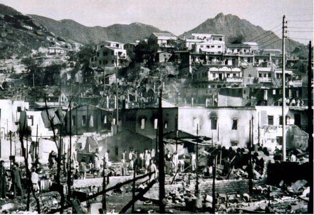Shek Kip Mei after the fire, 1953