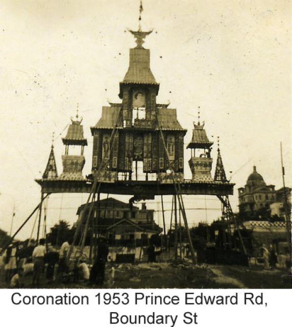 Coronation 1953 Junction Prince Edward Rd, Boundary St