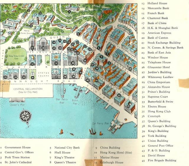 Hong Kong map 1957