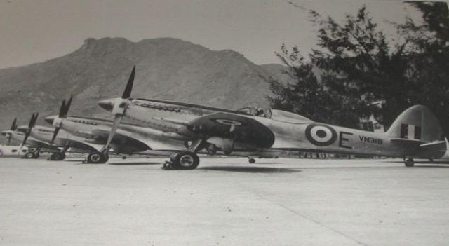 Spitfires at RAF Kai Tak