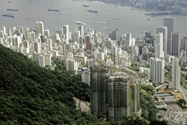 View from the peak on Central and Sheung Wan