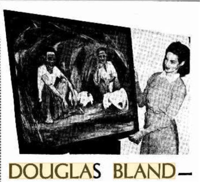 1953 – Veronica Bland promoting her husband’s - renowned H.K. artist 白連 - paintings in Perth, W.A (2).jpg