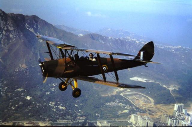 1981 Tiger Moth over Hong Kong