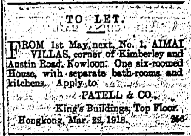 Aimai Villas China Mail page 3 6th April 1918.png