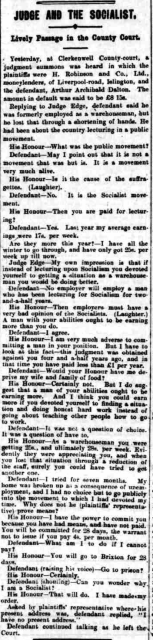 Arthur Archibald Dalton Islington Gazette 19th October 1910.png