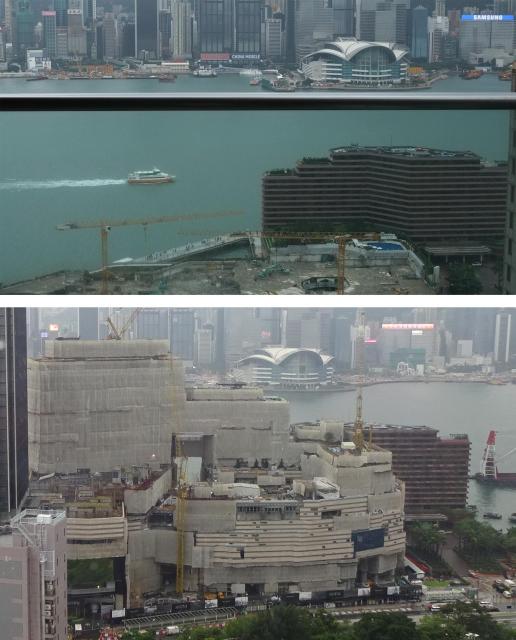 View from Hotel Panorama 2011 and 2017