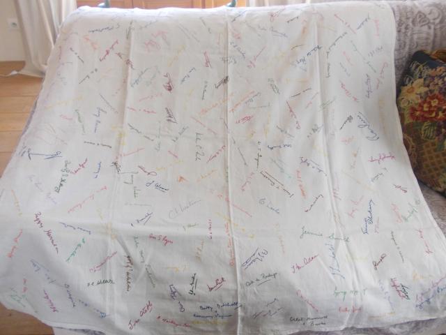 Stanley Camp embroidered tablecloth