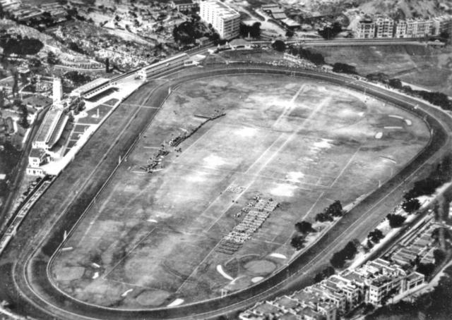 Happy Valley race course-Jubilee Parade-aerial-1935