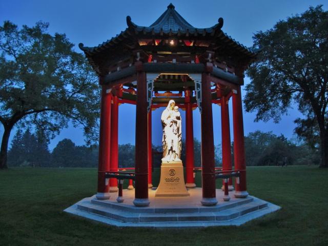 Holy Mary statue on the knoll -  the namesake of Maryknoll