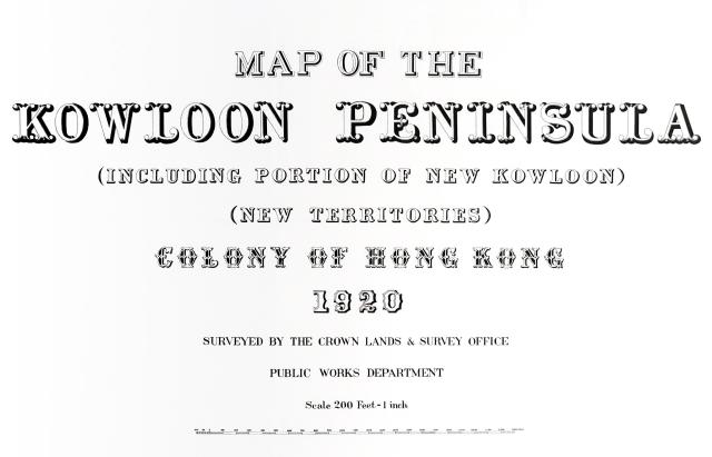 Title for 1920 Kowloon map