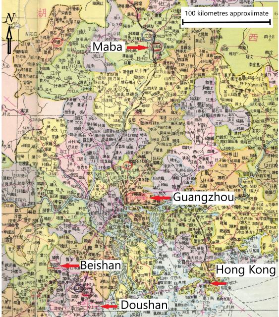 Map - Hong Kong to Maba