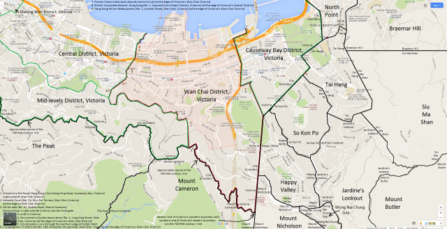 Map Of Wan Chai District Victoria Hong Kong Gwulo