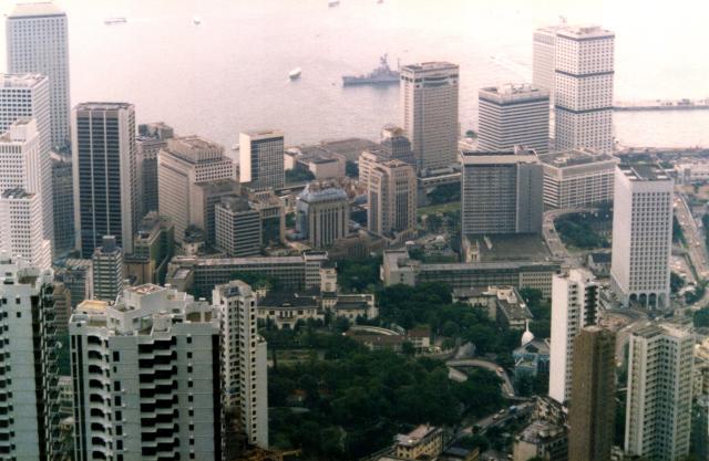 From the Peak tram viewing platform over Central