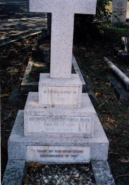 N W F Moore's gravestone