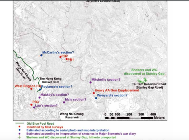 Defenses during Battle of Wong Nai Chung Gap
