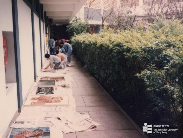 Sculpture studio at new wing of Grantham College of Education 1986.jpg