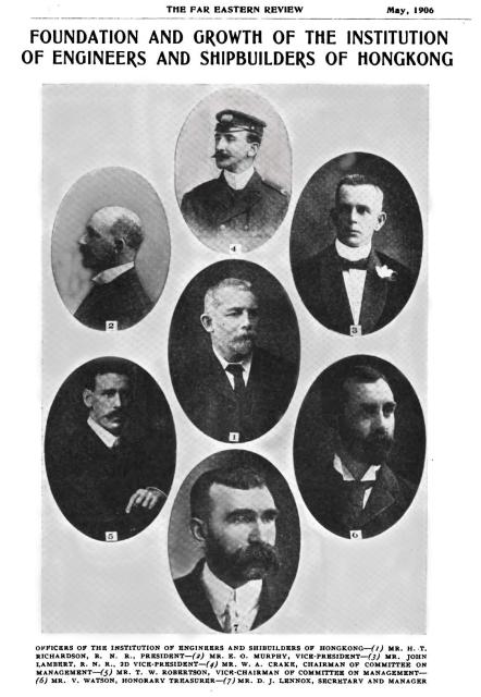 Institution of Engineers & Shipbuilders - Hong Kong- Committee 1906