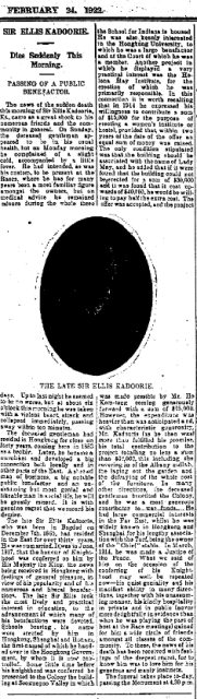 Sir Ellis Kadoorie death 24:02:1922 HKT p.6.png