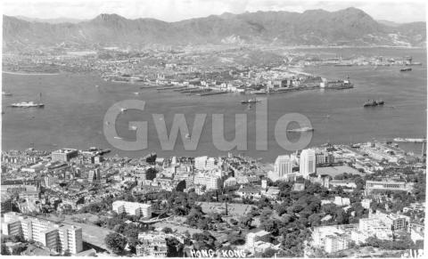 1952 View over Central to the harbour and Kowloon