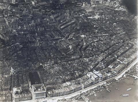 Aerial photo of Central and Sheung Wan 1930s