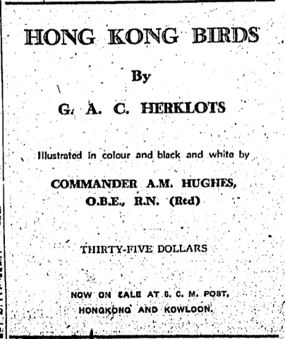 hong kong birds gac herklots the china mail page 7 11th june 1953