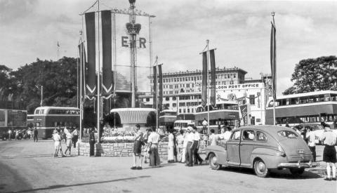 1953 Queen's Coronation, Coronation Fountain at Kowloon Star Ferry