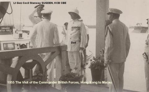 Lt Gen Sugden's Official Arrival for Visit to Macau in 1955