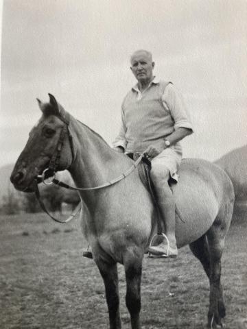 Eric Moller on one of his beloved horses.