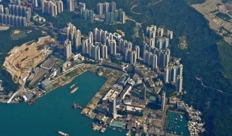 Kwun Tong Bay aerial view 2017