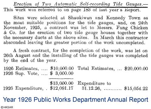 1926 Public Works Department Annual Report