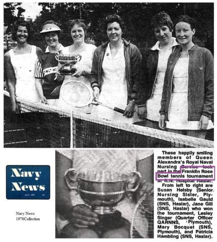 Miss Olga Franklin - Franklin Rose Bowl Tennis Trophy
