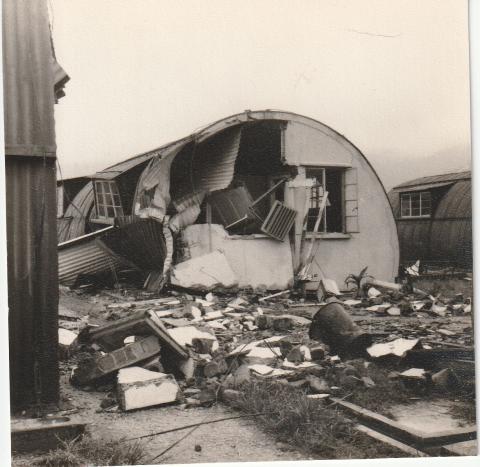 RAF Sek Kong typhoon damage 1 1954/5