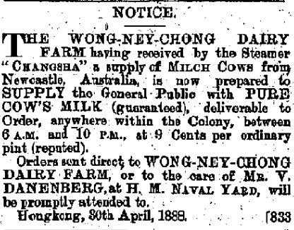 1888 Wong-Ney-Chong Dairy Farm
