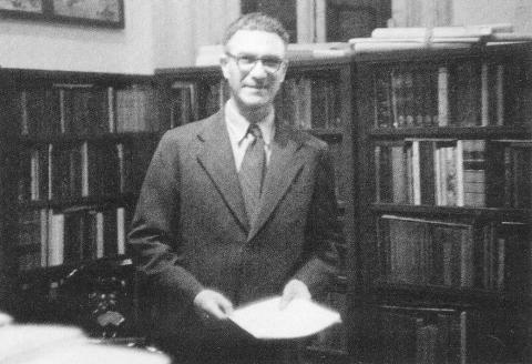 Jack in his library in Hong Kong, 1951