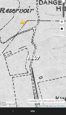 Map showing the “Point E/F/P” in 1947