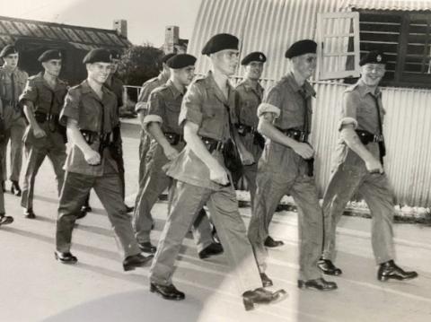 “B” Squadron guard duty 1st Royal Tank Reg.Sek Kong 1958